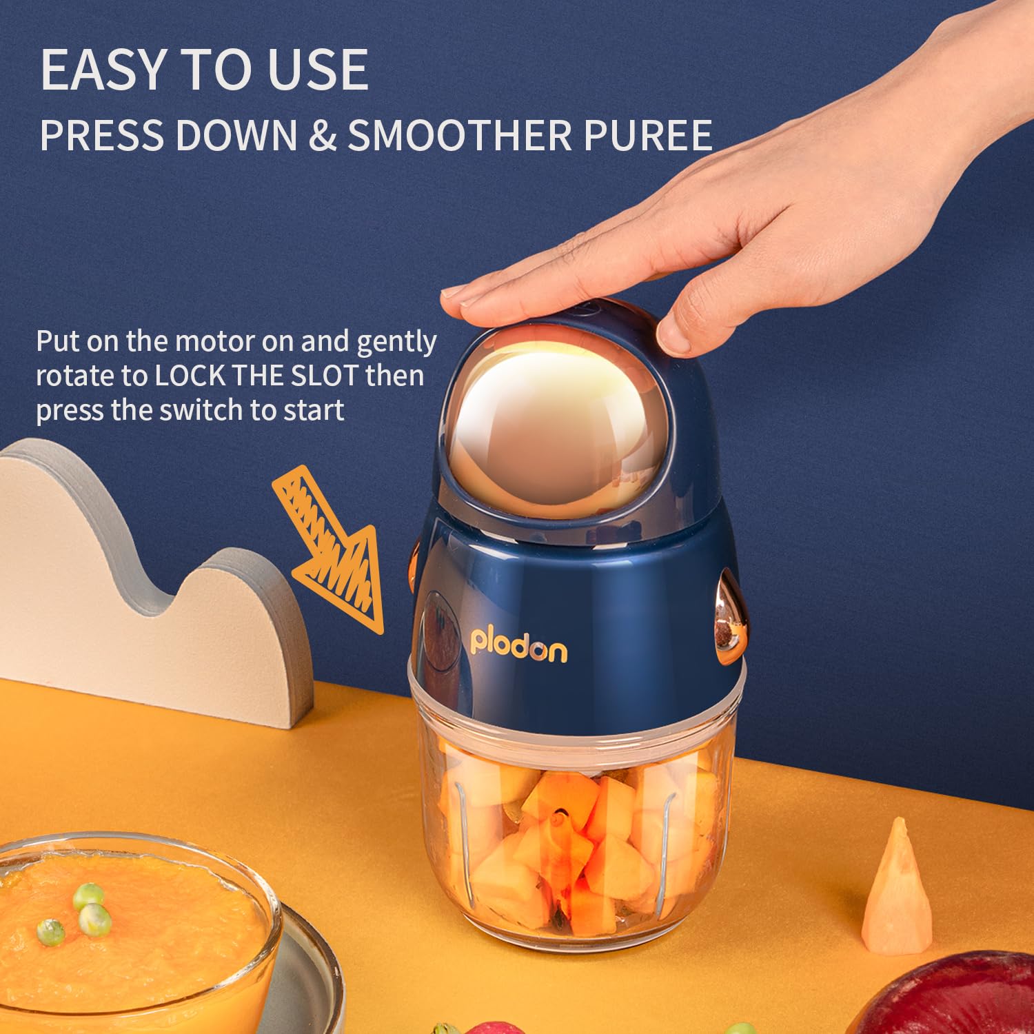 Plodon baby food maker glass bowls 0.6L and 0.3L enable fresh purees