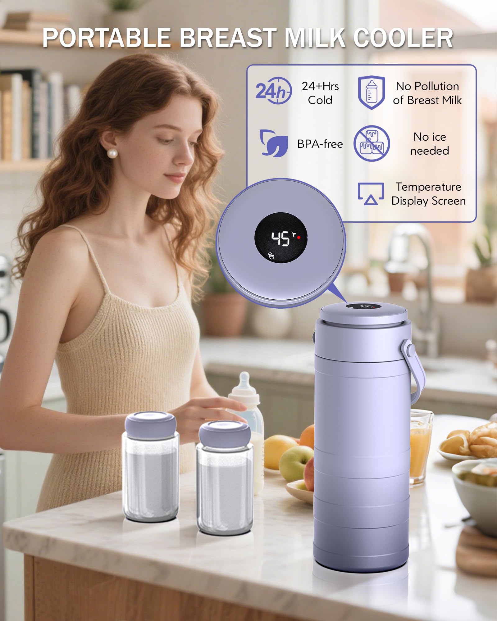 PLOSIF 360° surround cooling keeps milk evenly cooled on the go