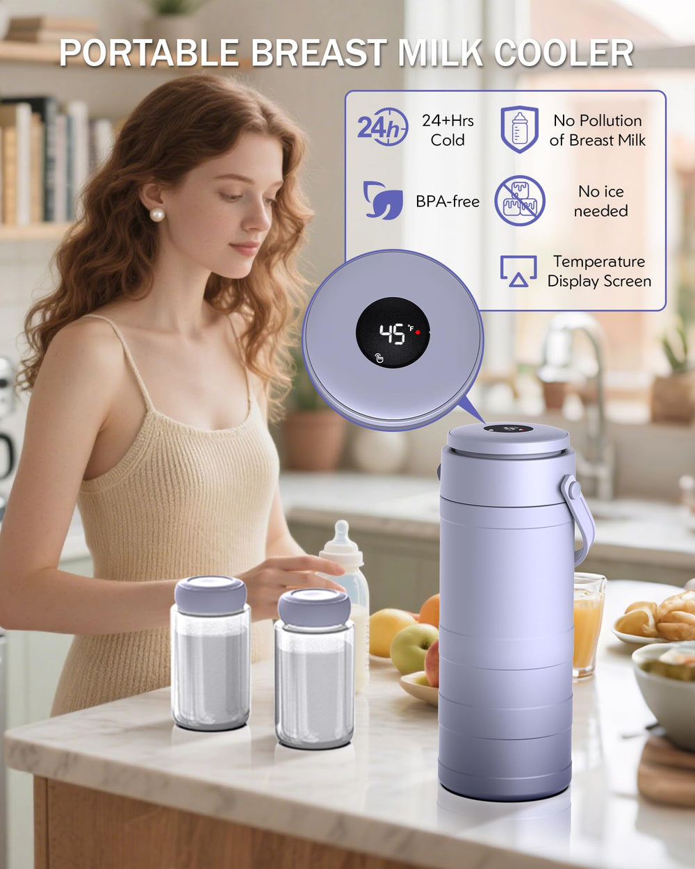 PLOSIF 360° surround cooling keeps milk evenly cooled on the go