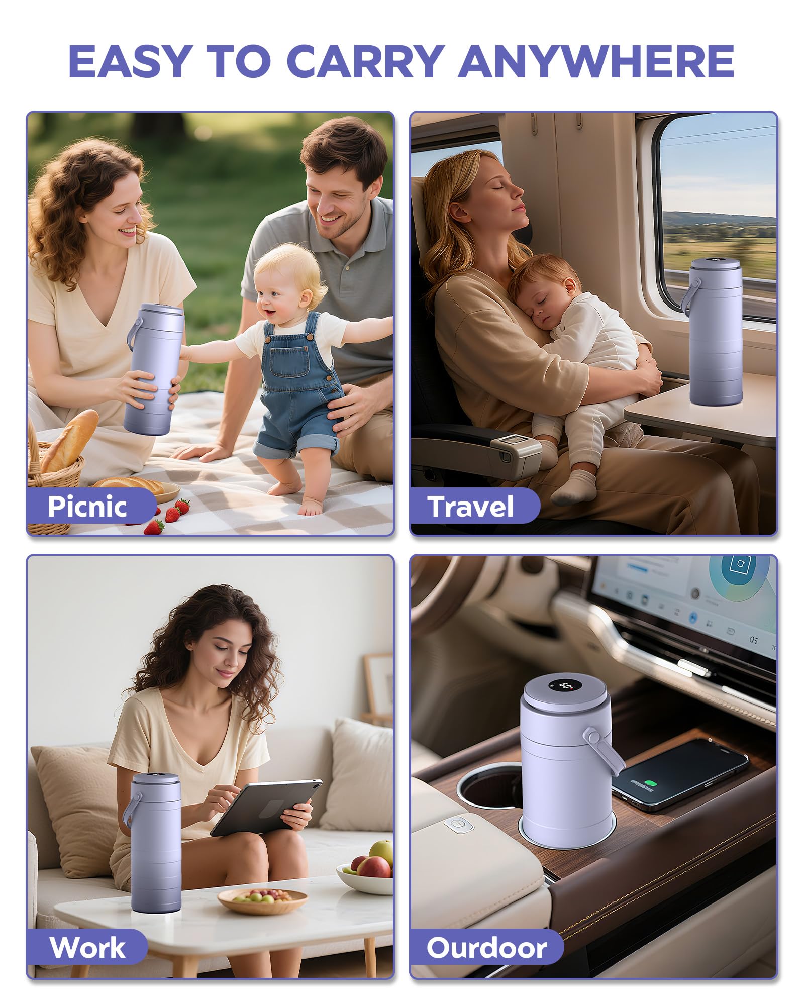 PLOSIF portable design with handle for outdoor use