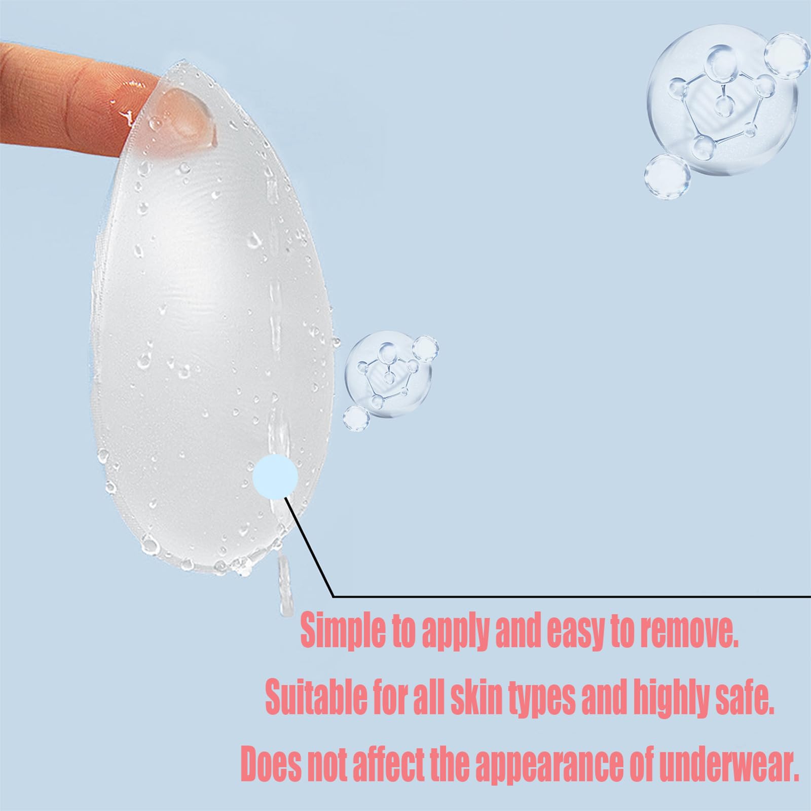Four-pack silicone pads offer value and long-term comfort.