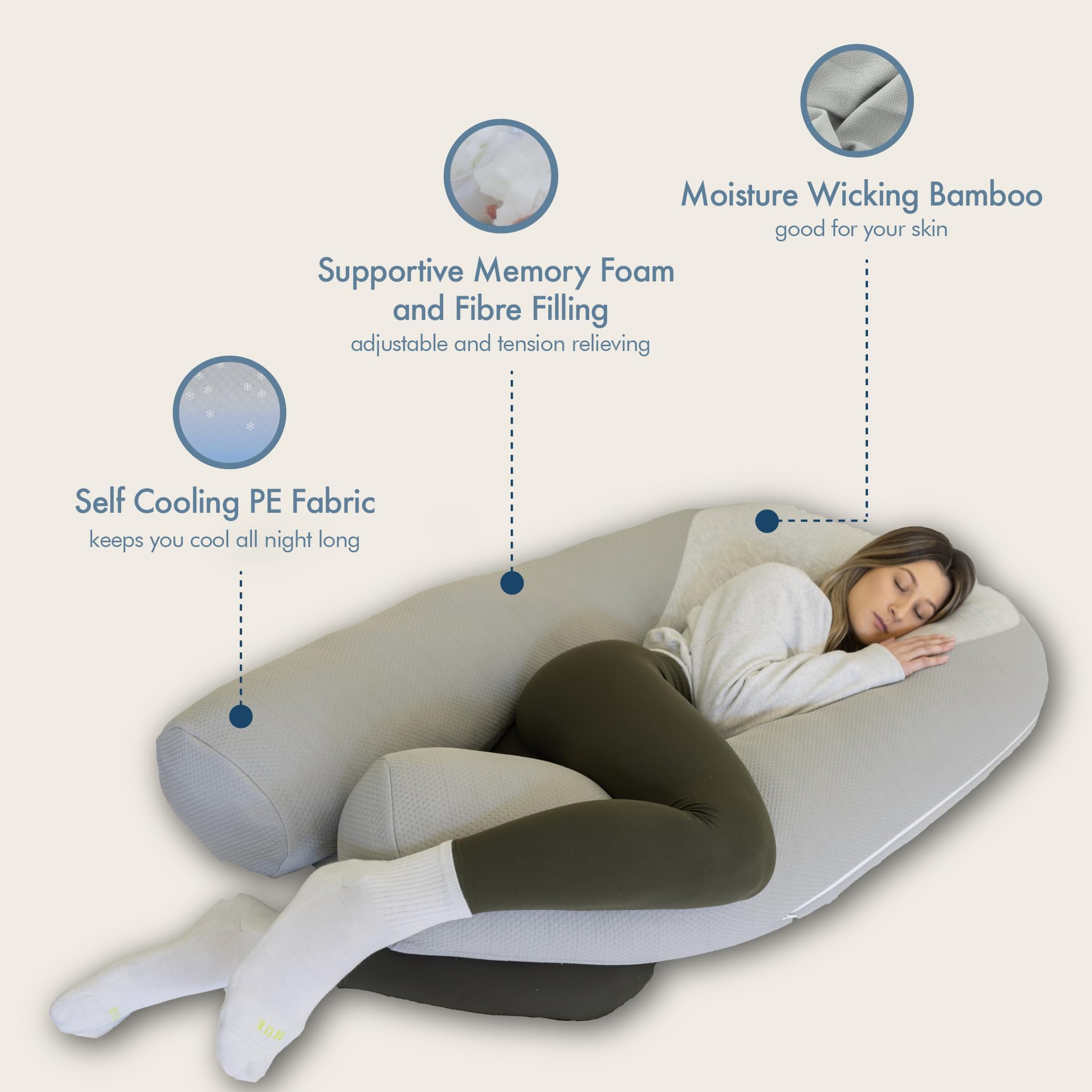 Plufl Hugl cooling properties ideal for hot sleepers on warm nights