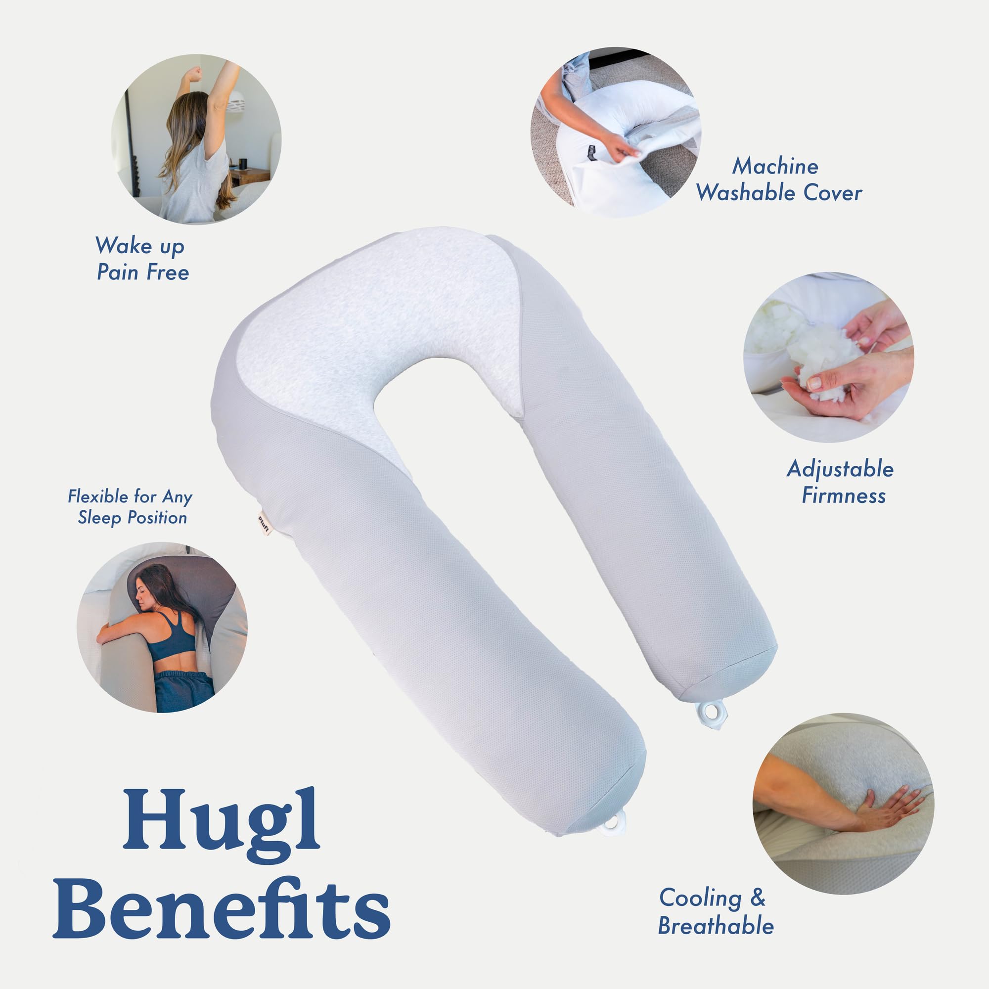 Plufl Hugl memory foam and micro-fibre blend providing firm yet plush support