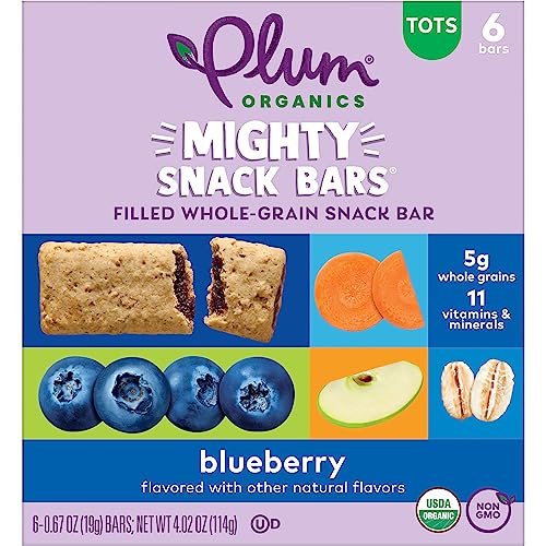 Plum Organics Mighty Snack Bars on-the-go packaging for busy toddlers