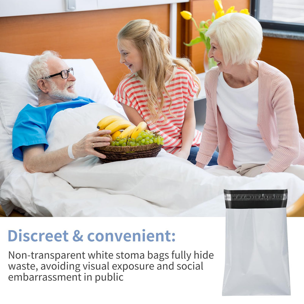 Plus tard ostomy bags designed for colostomy, ileostomy, and urostomy systems.