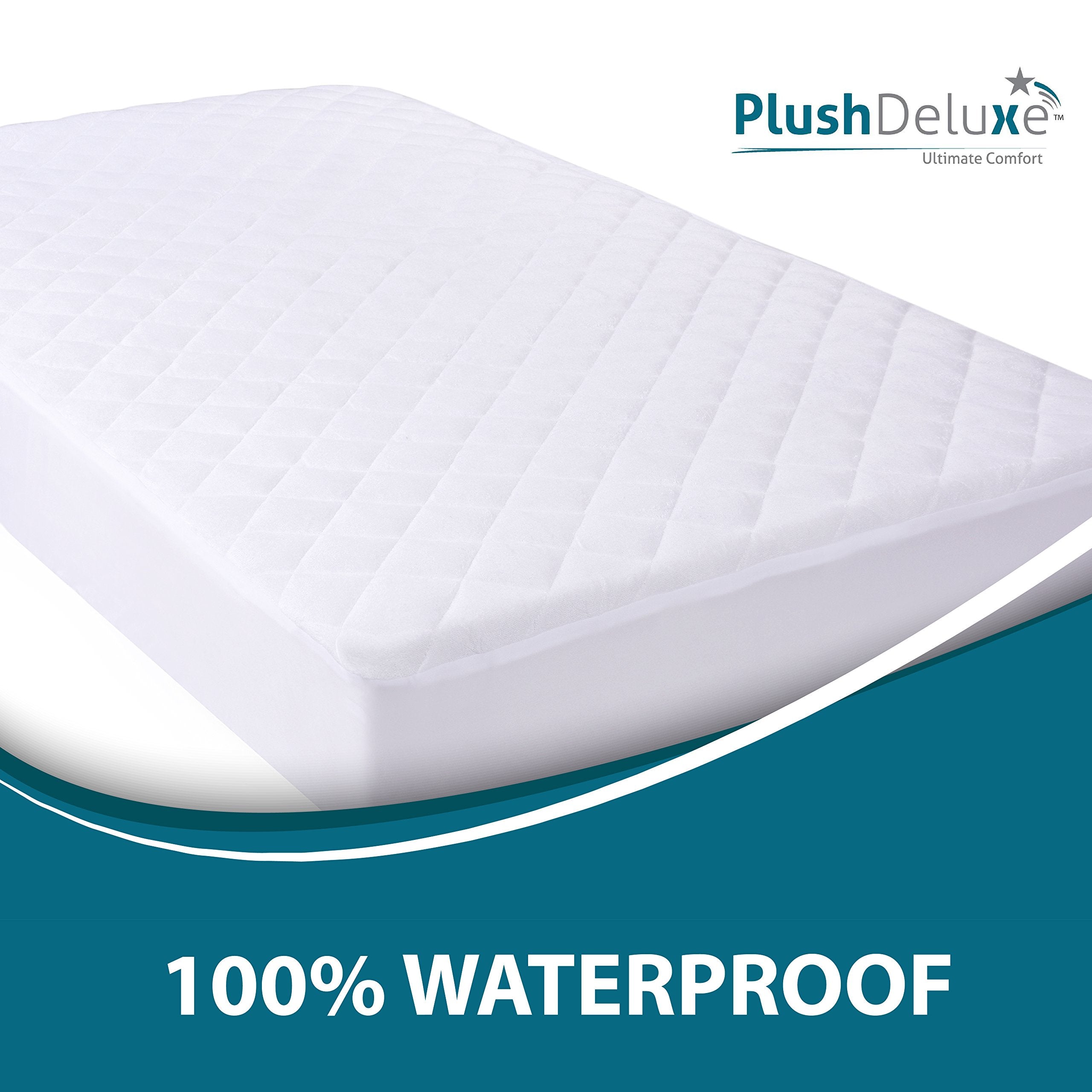 PlushDeluxe quilted terry top offers a soft, cozy feel for baby sleep