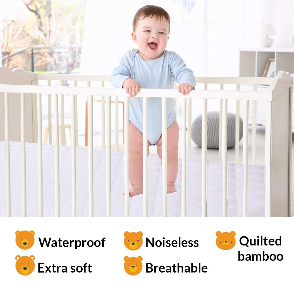 PlushDeluxe rustle-free material supports restful sleep for baby and parent.