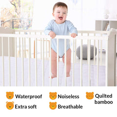 PlushDeluxe rustle-free material supports restful sleep for baby and parent.