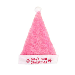 PLUSHIBLE Matching Santa hat with stocking for cute holiday photo moments.