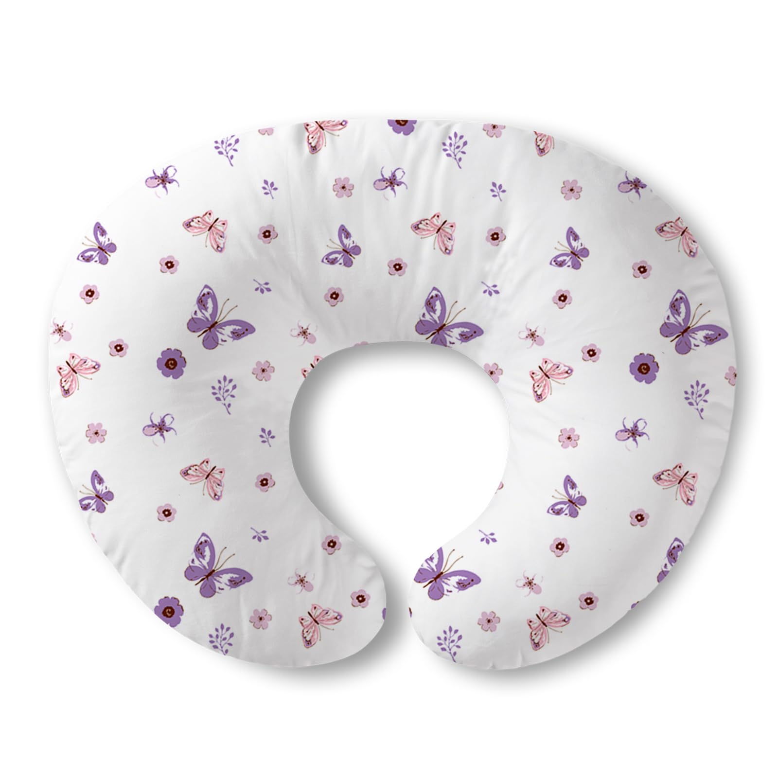 Plushii nursing pillow with breathable removable cover for easy cleaning and comfort.
