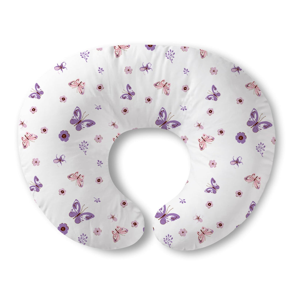 Plushii nursing pillow with breathable removable cover for easy cleaning and comfort.
