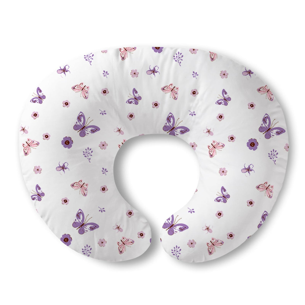 Plushii nursing pillow with breathable removable cover for easy cleaning and comfort.