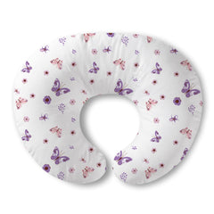 Plushii nursing pillow with breathable removable cover for easy cleaning and comfort.