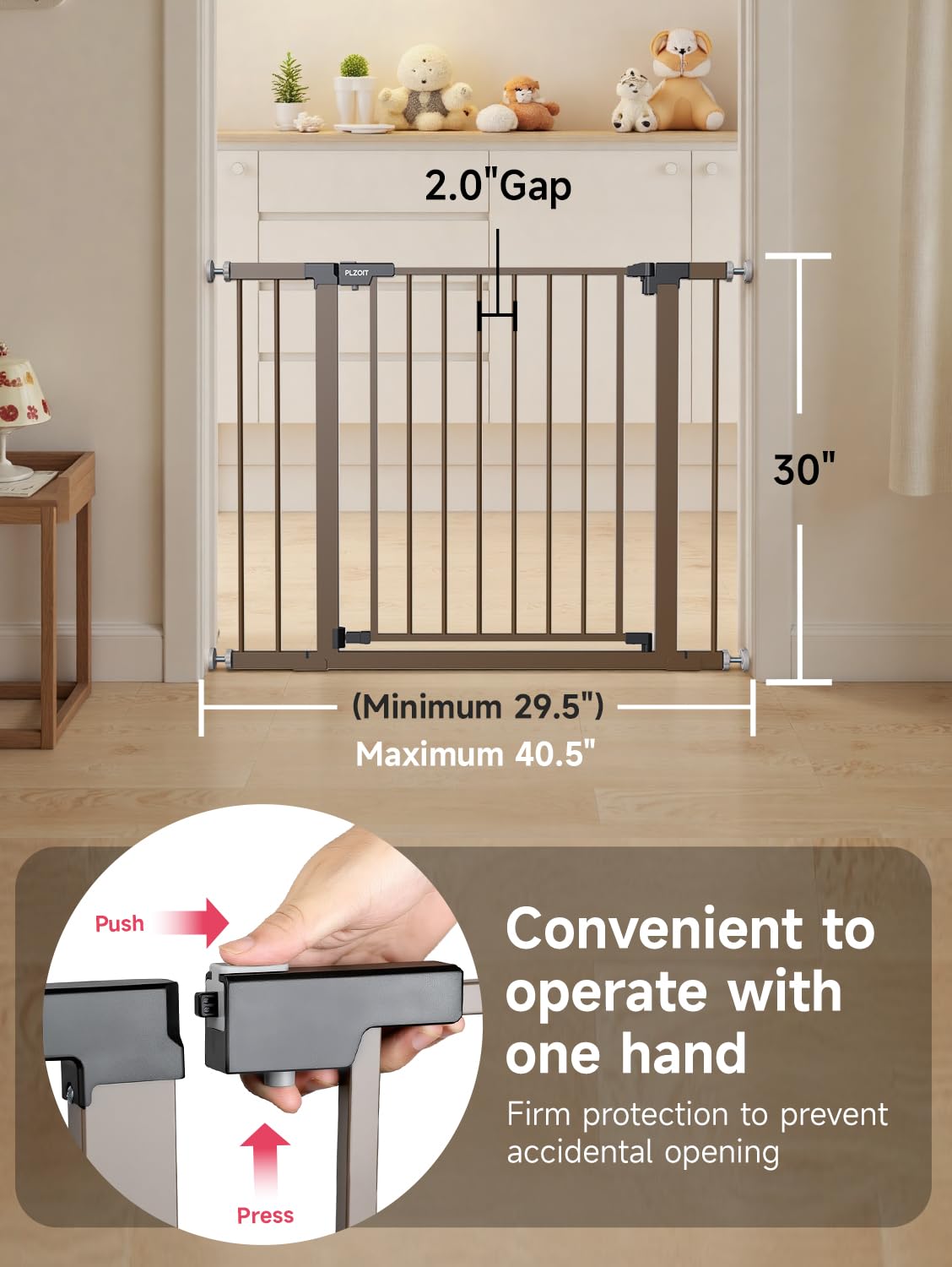 PLZOIT brown gate wall protectors kit preserving walls during setup