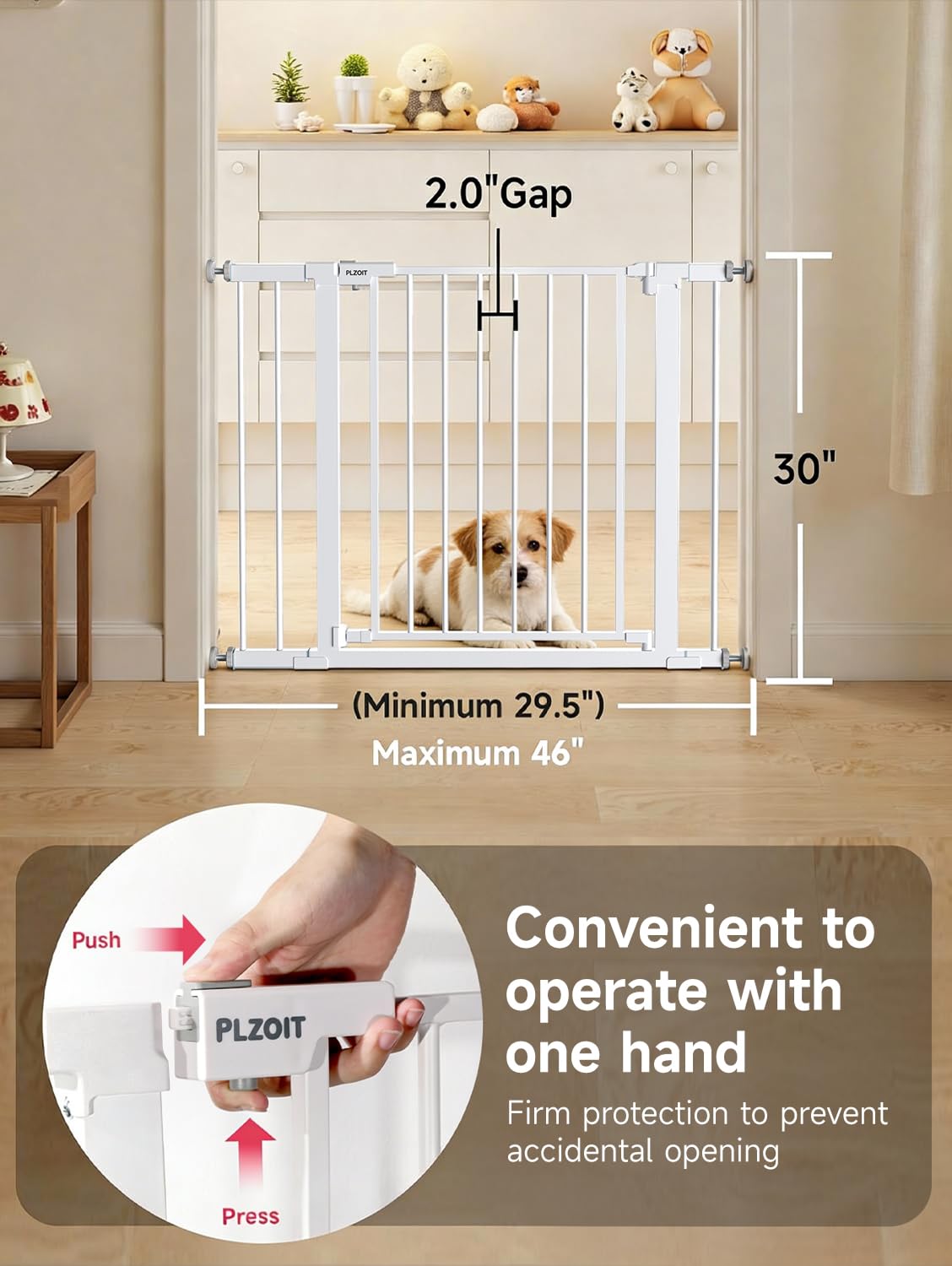PLZOIT walk-through gate ready for effortless indoor access