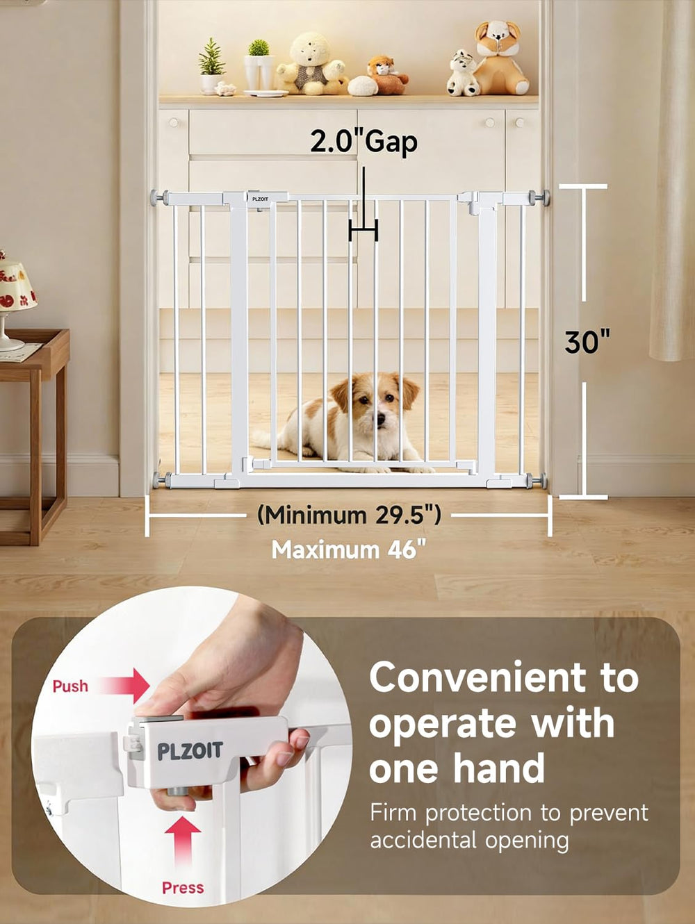 PLZOIT walk-through gate ready for effortless indoor access