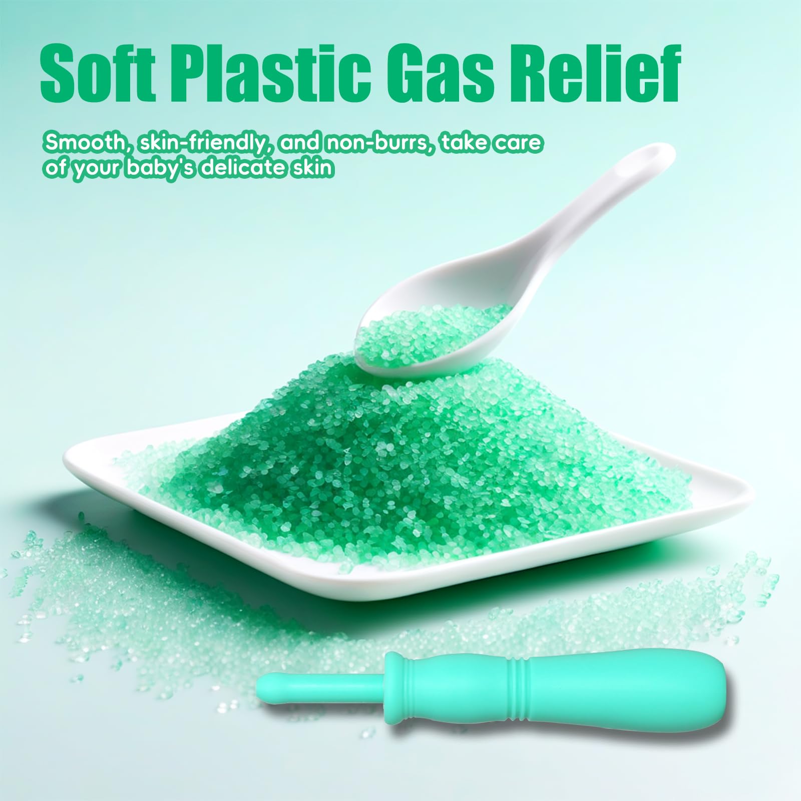 PNSHOL soft-tip newborn relief stick ensures gentle insertion.