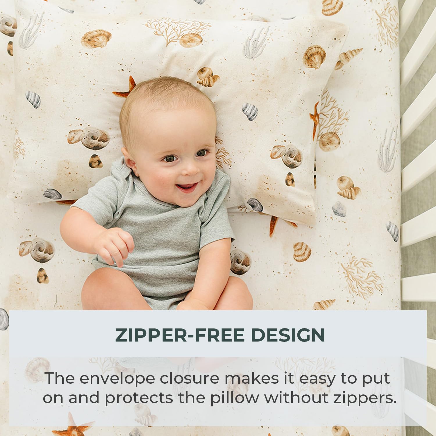 Pobi Baby Alwaysoft cotton blend pillowcase showing soft texture and stretch.