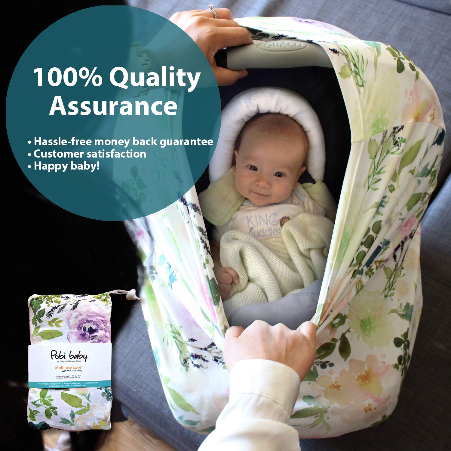 Pobi Baby colorfast print remains vibrant after washing.