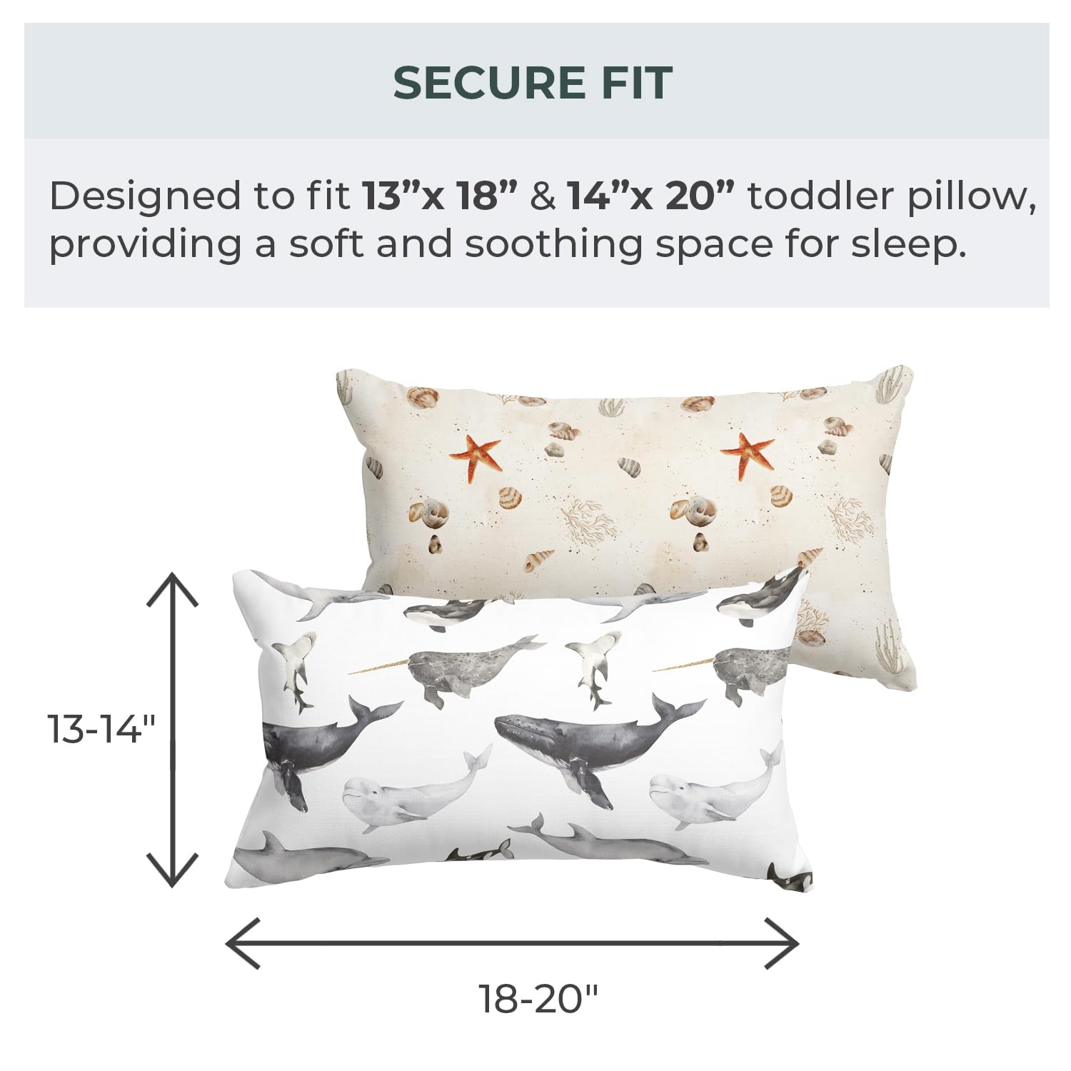 Pobi Baby envelope-closure pillowcase shown on a tidy toddler pillow.