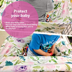Pobi Baby premium multi-use cover on a shopping cart creates a clean barrier.