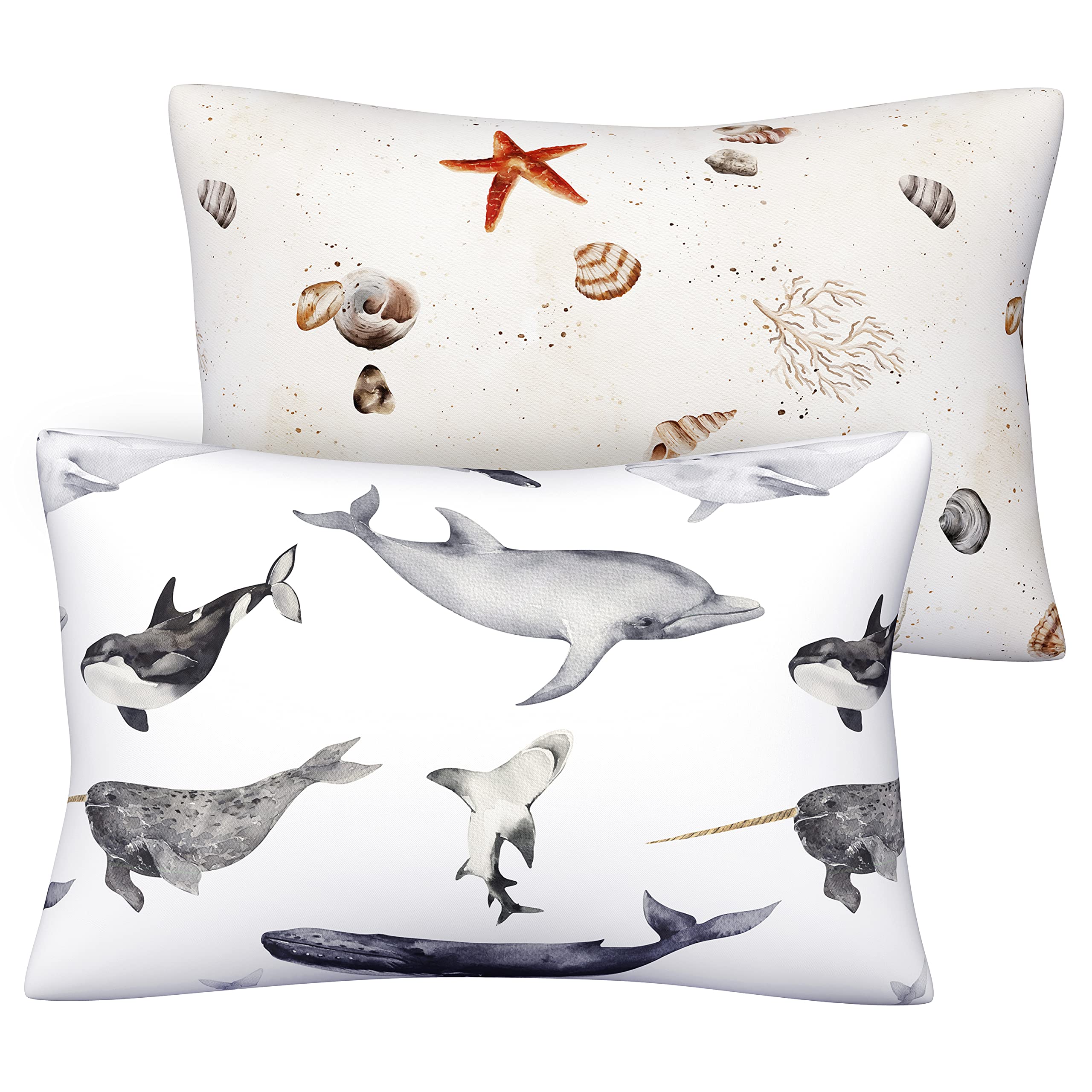 Pobi Baby Seaside 13x18 toddler pillowcase in soft cotton for cozy naps.