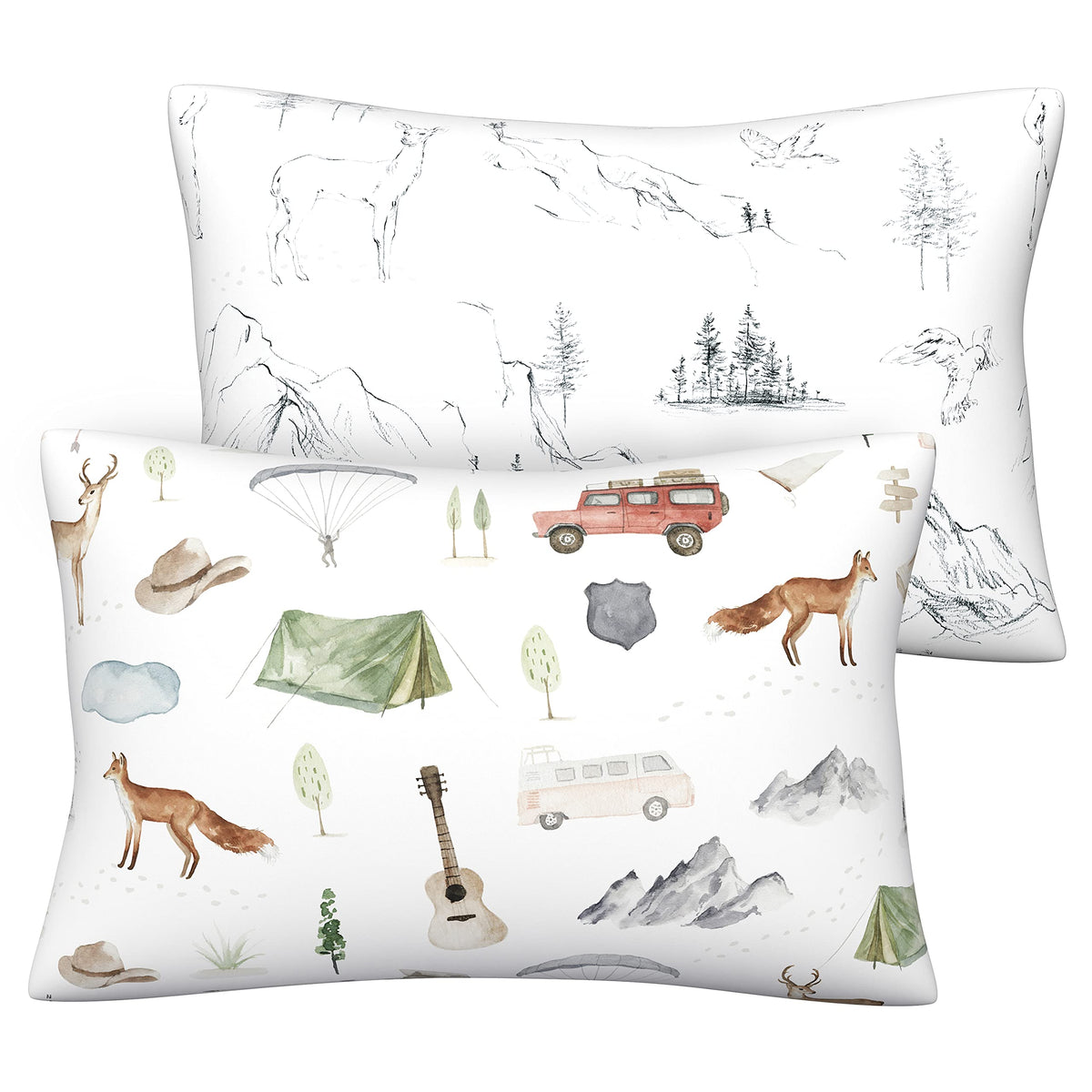 Pobibaby 13x18 toddler pillowcase in soft jersey knit, plush texture for gentle sleep.