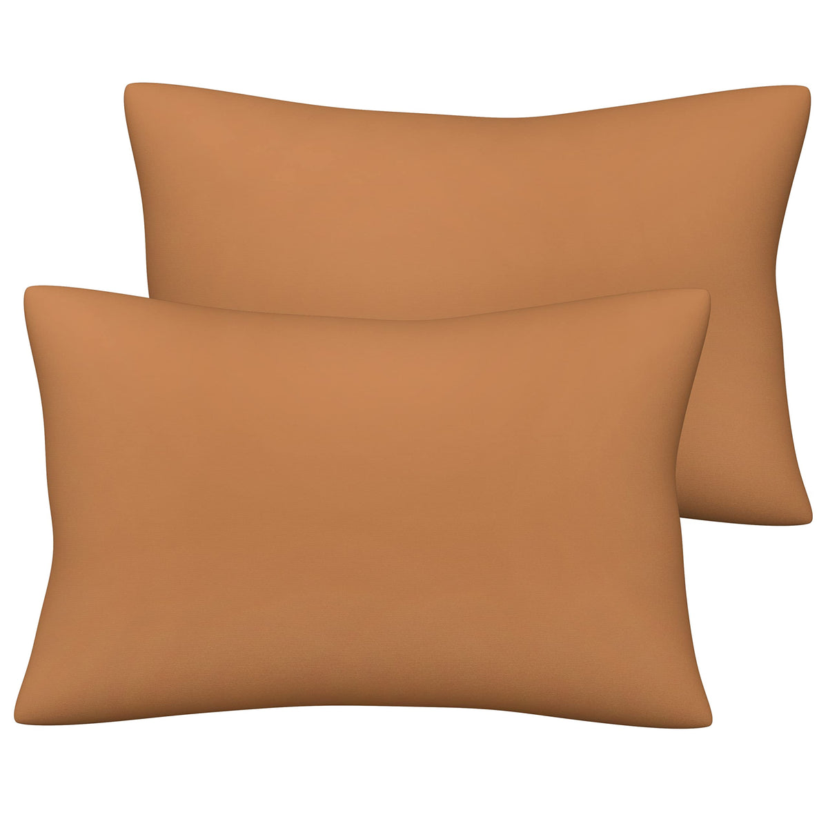 Pobibaby 2-pack toddler pillowcase in caramel brown, soft and gentle for sensitive skin.