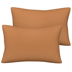 Pobibaby 2-pack toddler pillowcase in caramel brown, soft and gentle for sensitive skin.