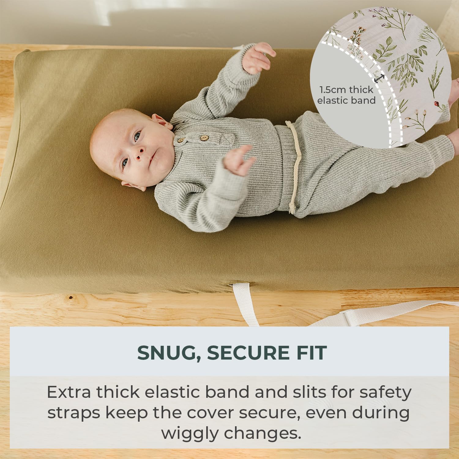 Pobibaby breathable cotton fabric close-up, soft touch for baby skin.