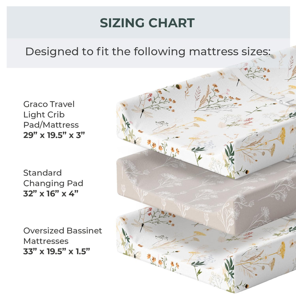 Pobibaby changing pad cover with elastic wrap and safety slits