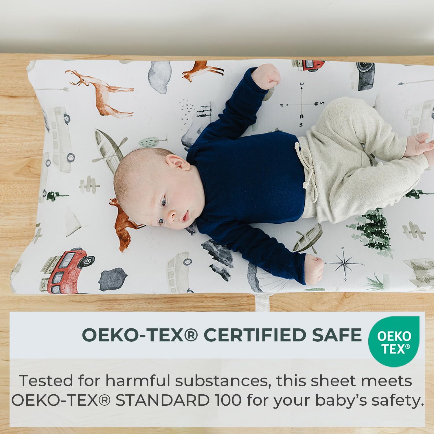 Pobibaby color-stable cover resists fading after many washes for lasting woodland style