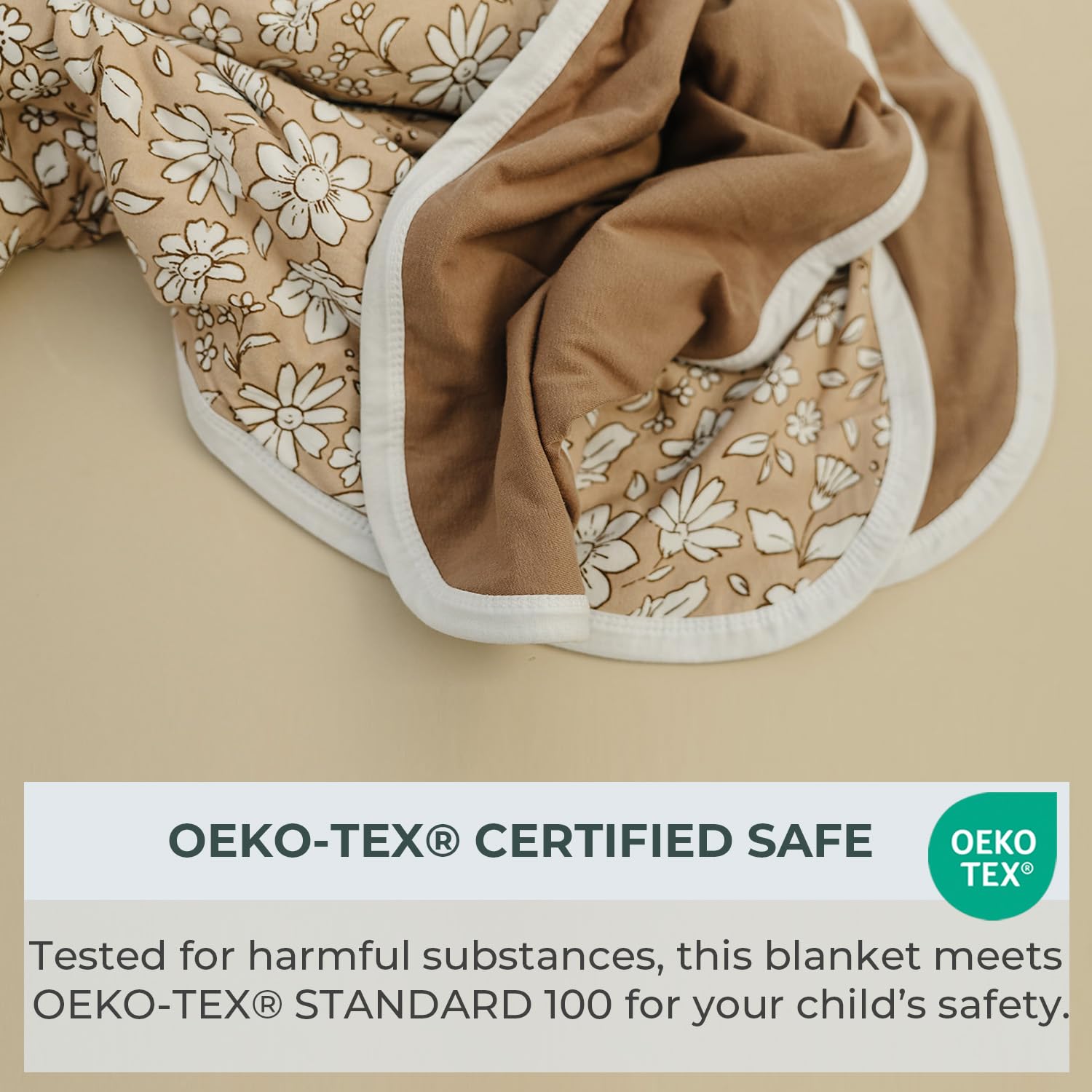 Pobibaby Meadow blanket on crib during nap time, breathable comfort