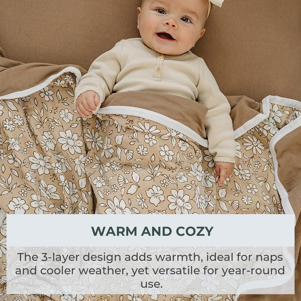 Pobibaby Meadow blanket ready for travel, ideal stroller warmth