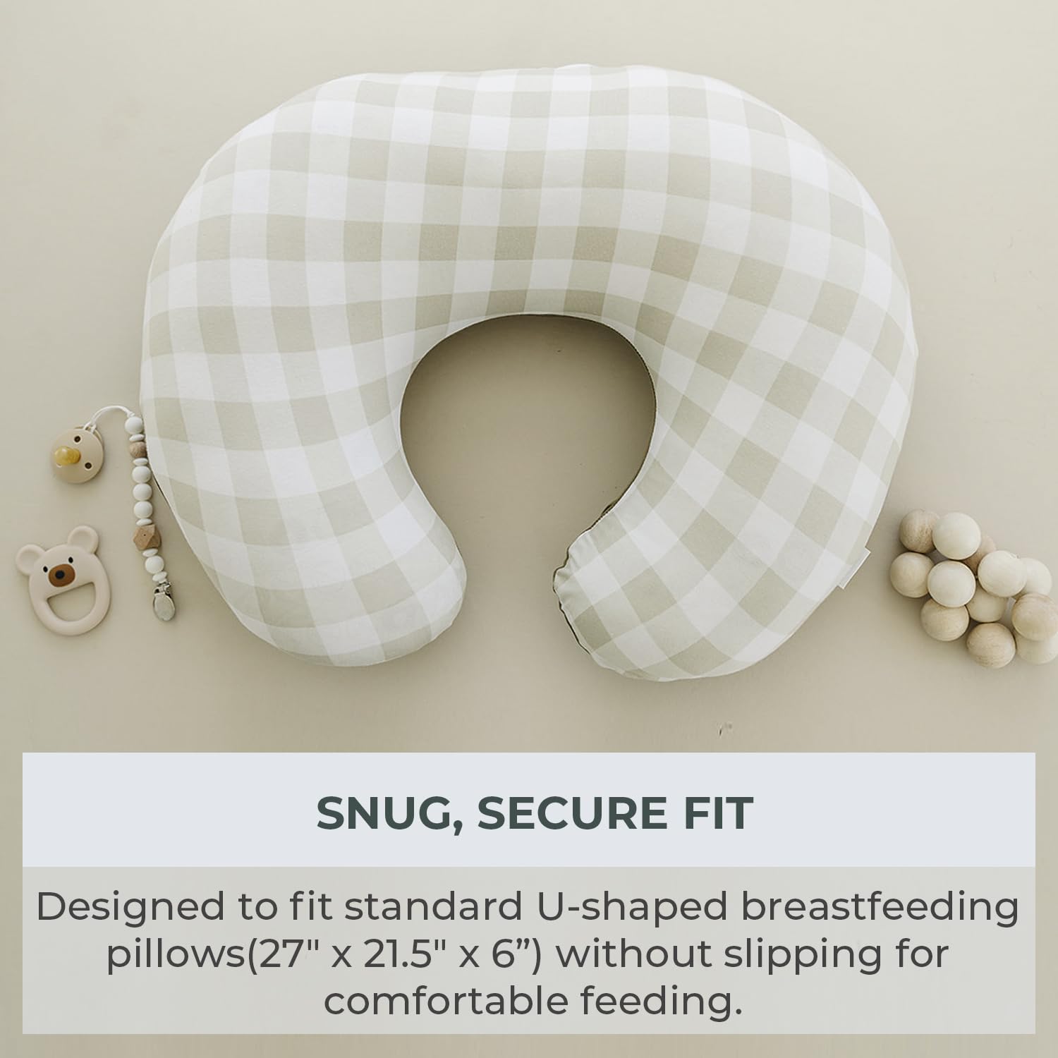 Pobibaby nursing pillow cover reversible design offers two looks in one