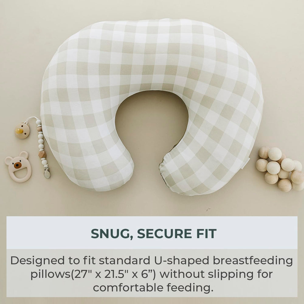 Pobibaby nursing pillow cover reversible design offers two looks in one