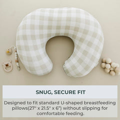 Pobibaby nursing pillow cover reversible design offers two looks in one