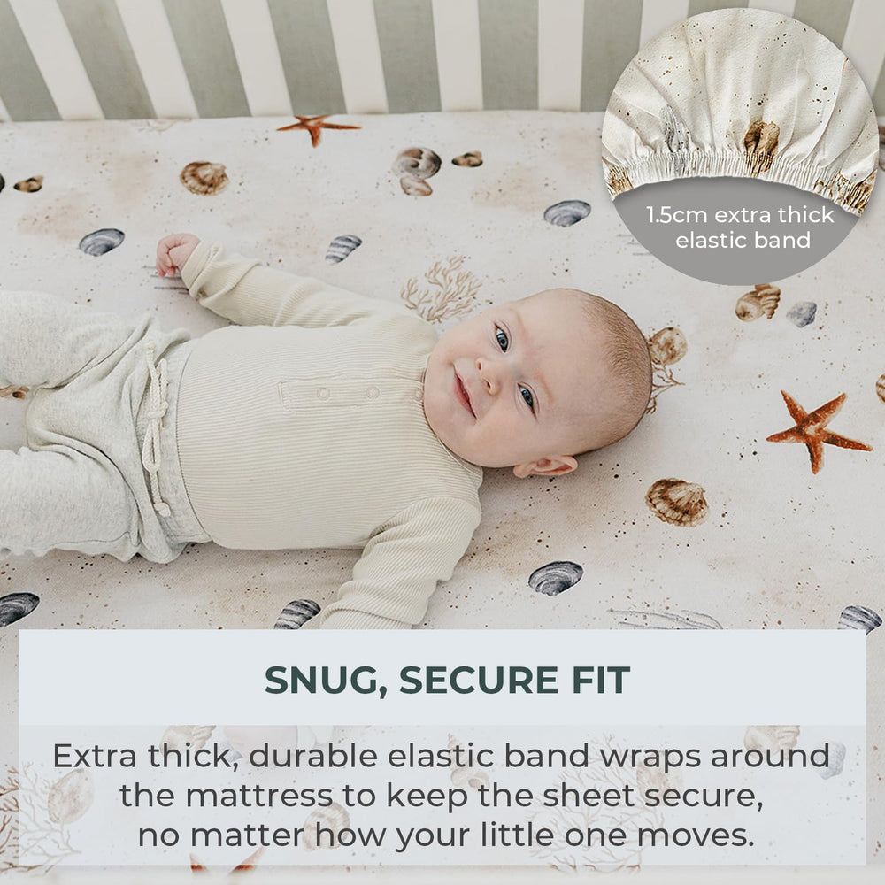 Pobibaby Ocean non-wrinkle design helps quick changes and tidy nursery.