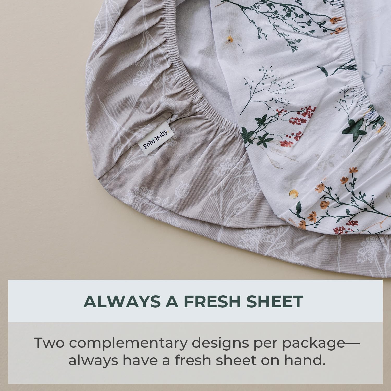 OEKO-TEX certified Pobibaby badge on sheet packaging
