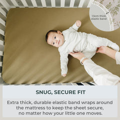 Pobibaby crib sheets with secure elastic band for safety.