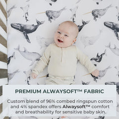 Pobibaby soft jersey knit fabric close-up shows breathable, gentle touch.