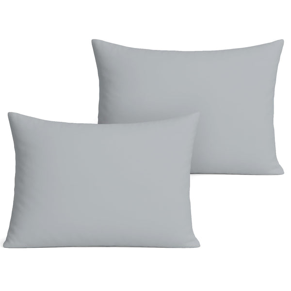 Pobibaby two-pack toddler pillowcase in smoky grey with ultra-soft jersey knit for gentle skin.