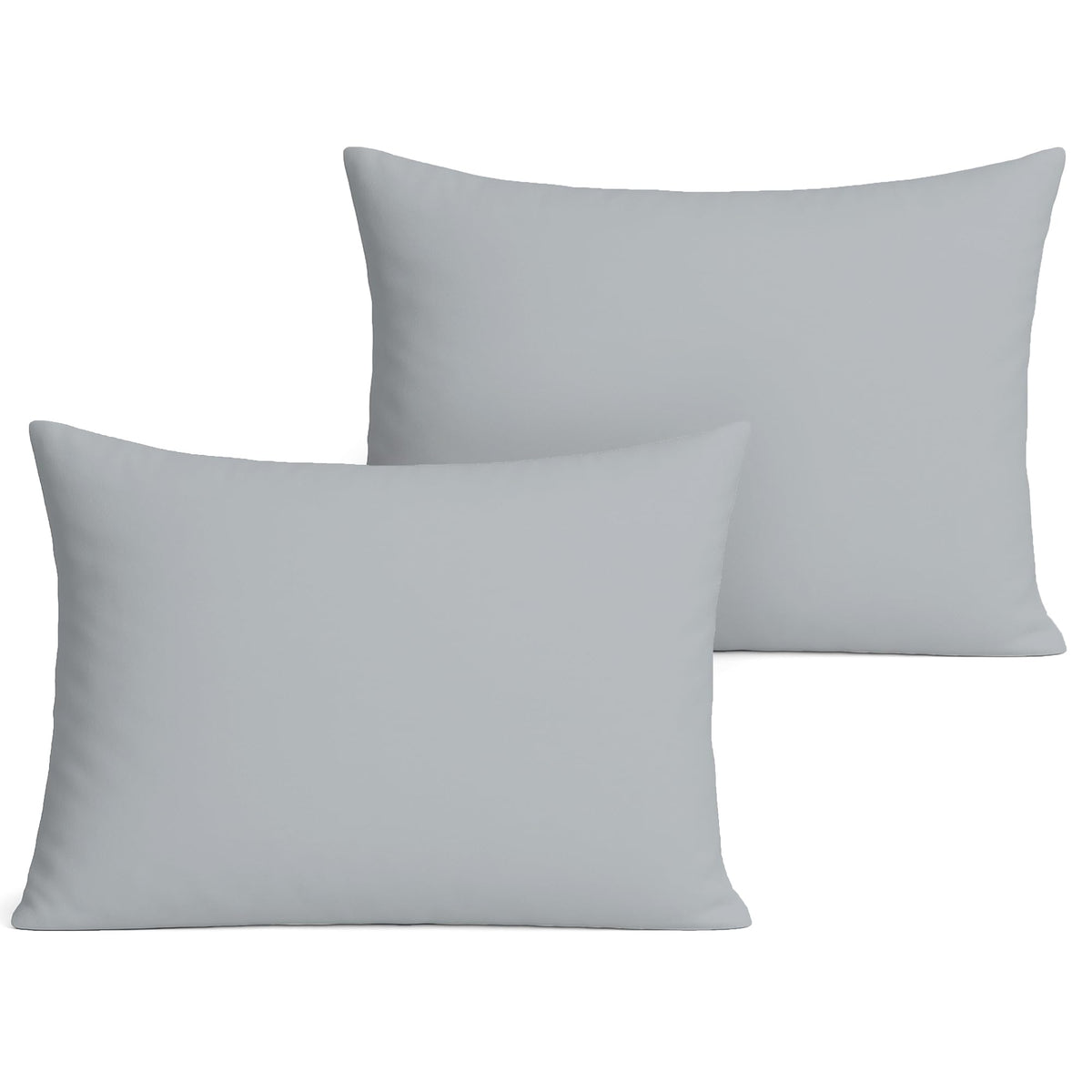 Pobibaby two-pack toddler pillowcase in smoky grey with ultra-soft jersey knit for gentle skin.