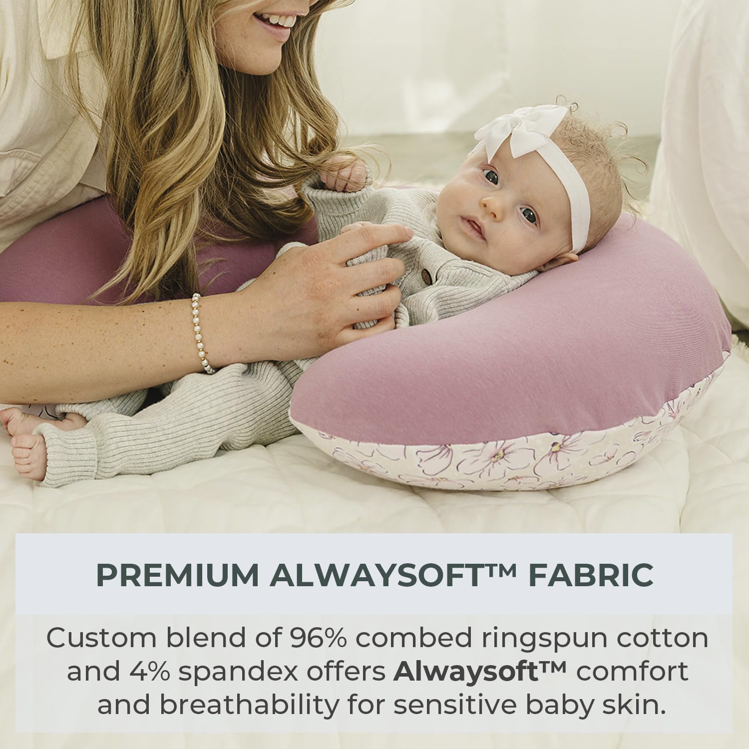 Pobibaby ultra-soft ALWAYSOFT fabric detail for gentle feeding