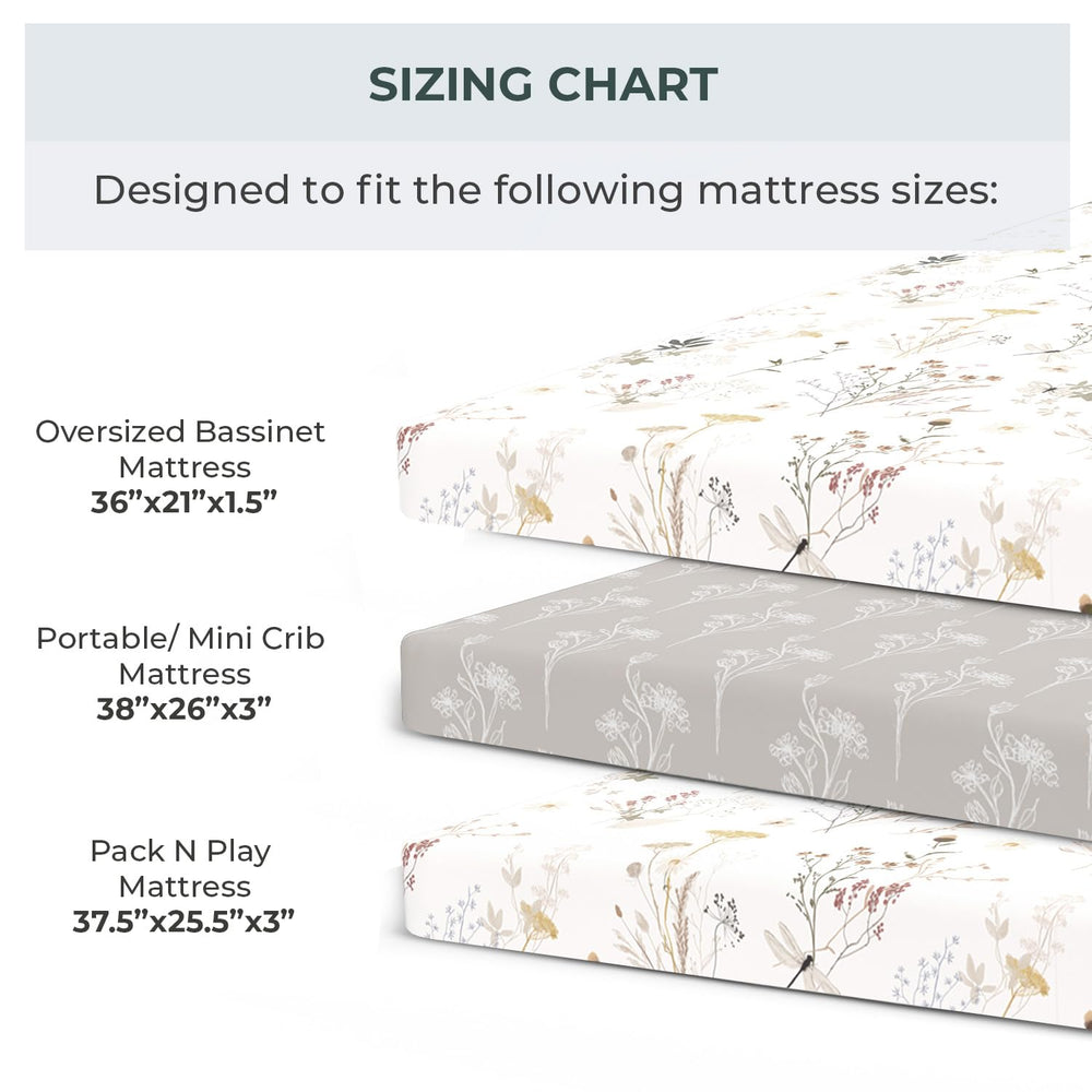 Pobibaby woodland floral print sheets add cozy style to nursery routines.
