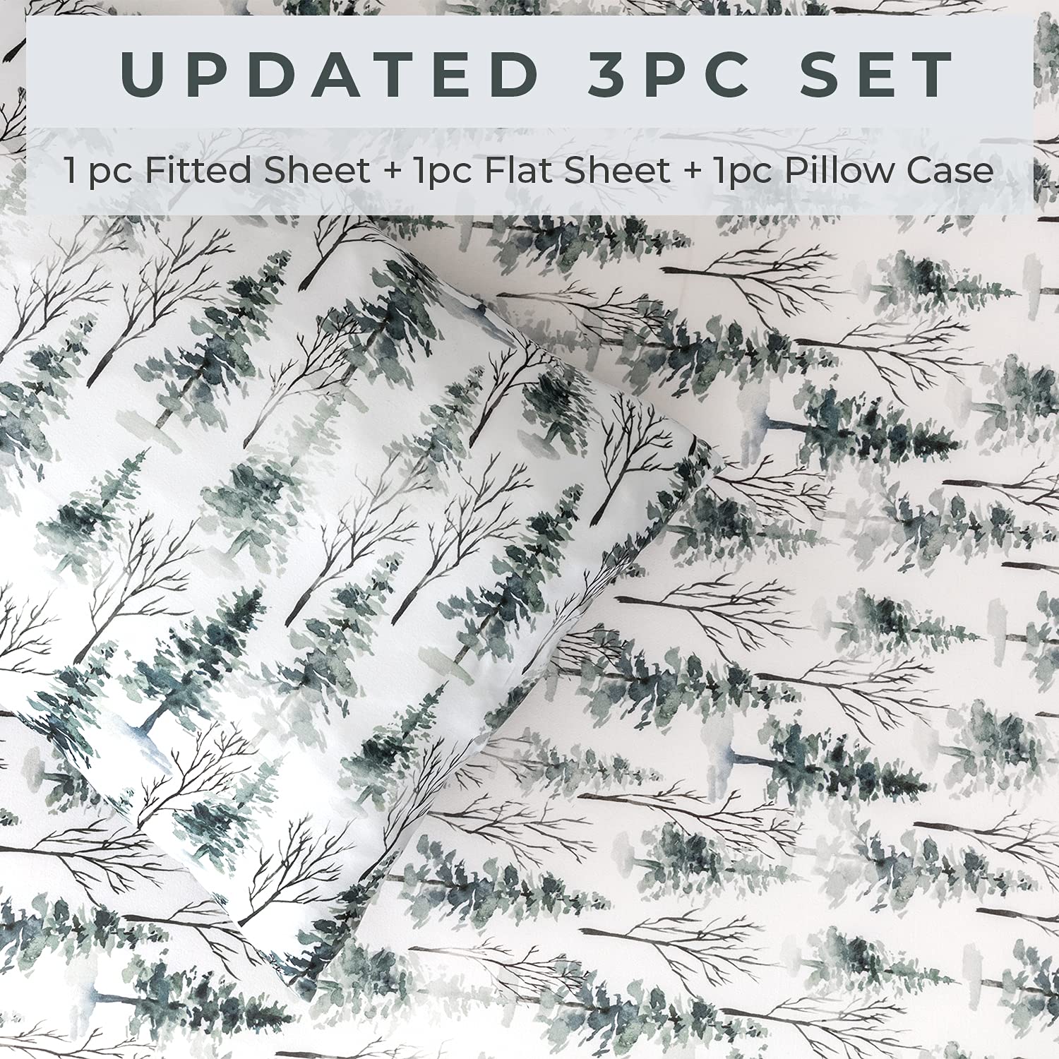 Pobibaby woods flat sheet laid flat for full coverage and easy care.