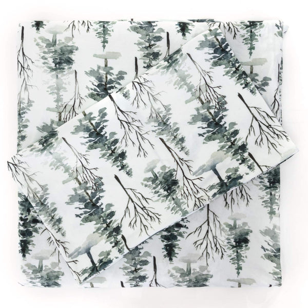Pobibaby woods twin fitted sheet with snug fit and soft stretch for restful sleep.