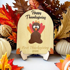 Poceton preschool Thanksgiving craft sign for classroom activities and fine motor fun.