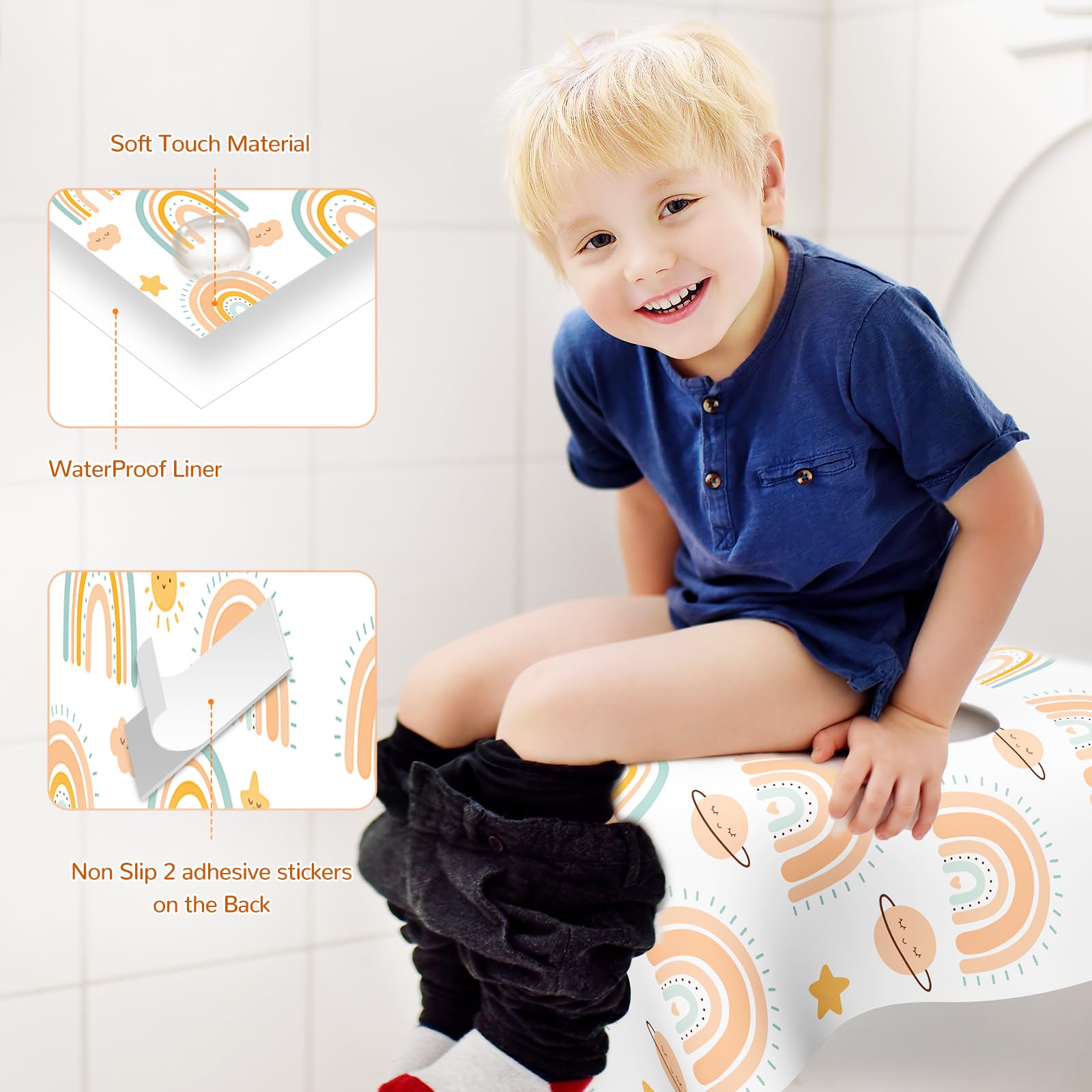 POIKSHARK rainbow cover is waterproof and soft for a comfortable user experience.
