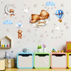 POILKMNI nursery room decor wall sticker is easy to apply